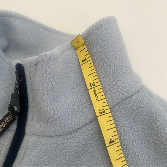 Rue 21 Baby Blue & Navy Full Zip Up Fleece Vest - Picture 9 of 9